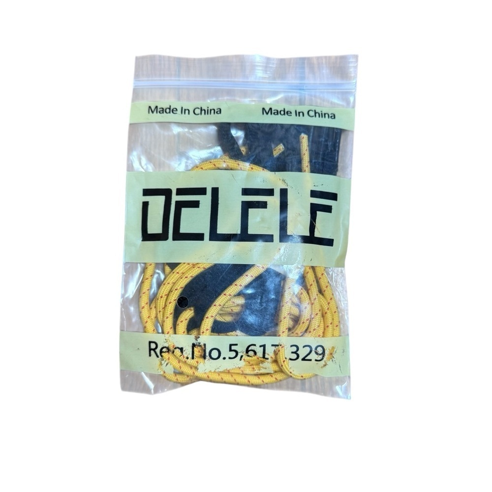 DELELE 31 Inch Round Shoe Laces 2 Pair Yellow Black Sneaker Boot Replacement